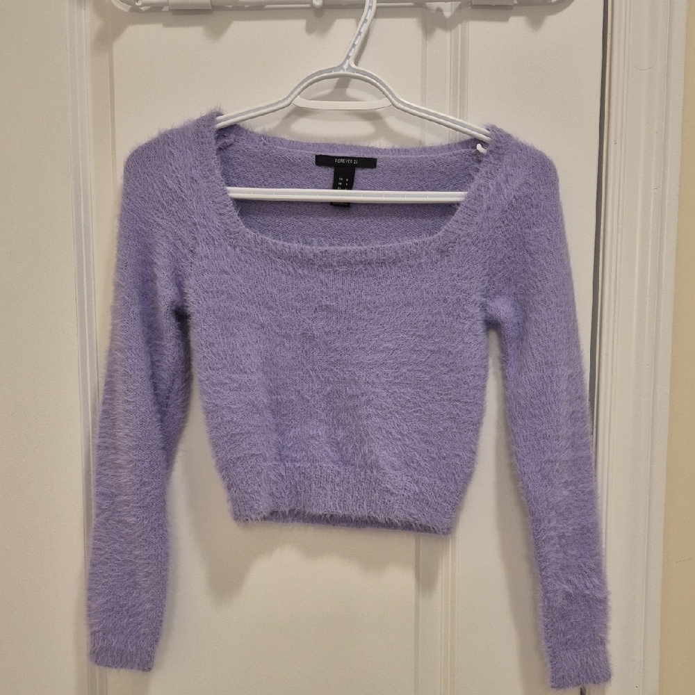 Forever 21 Lavender Fuzzy Sweater